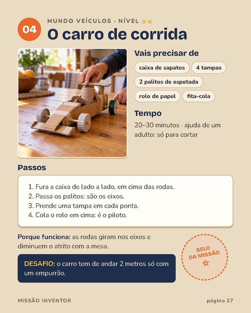 Missão: carro de corrida